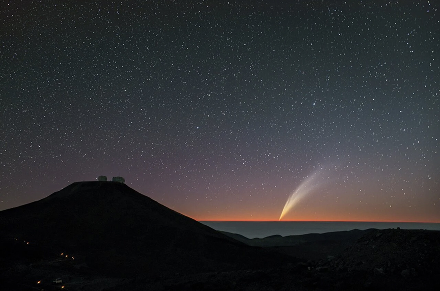 comet at sunset